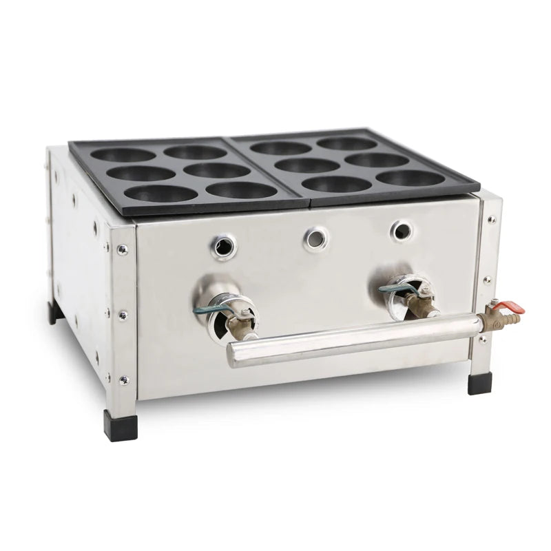 Japanese Style Cast Iron Pan Takoyaki Grill Maker Electric Takoyaki Making Machine for Sale 8CM Big Fish Ball Grill