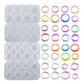 8 Grid Multiple Sizes Silicone Ring Mold Smooth Rhombus Cat Ear Resin Ring Mold for Diy
