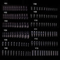 New OEM 120pcs Wholesale Quick Building Mold Tips UV Gel Stiletto Oval Dual Forms Extension False Nails for Nail Extension Mold