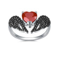 C8279 Abiding Custom Fine Jewelry Wholesale Heart Natural Red Agate Gemstone Silver Ring Jewellery Wholesale