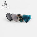 Hot Sales Heart Shape Hair Barrettes Clips Green Acetate Girls Hair Accessories 6.7cm Elegant Heart Barrette Clips