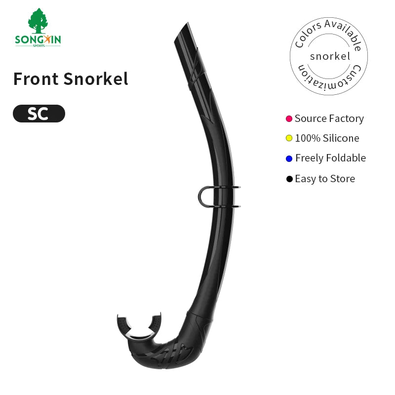Songxin SC Wet Silicone Snorkel for Scuba Diving & Snorkeling 38cm Comfortable Durable Breath Tube for Unisex Use