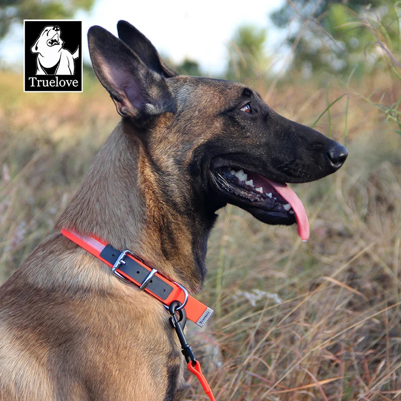 Truelove Adjustable Waterproof PVC Dog Collar Durable Comfort Pet Cat Puppy Safety Reflective Soft Training Collar Pet Supplies