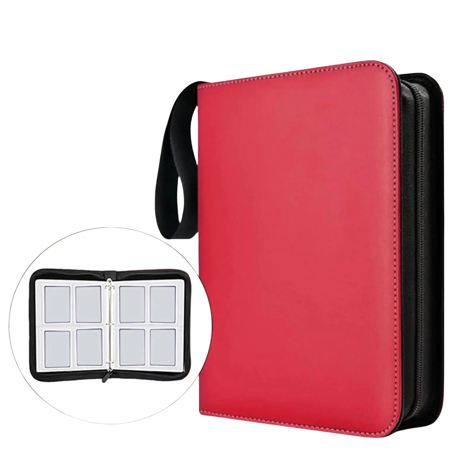 MIO Customized Transparent PU Business Card Sleeves with Zipper Closure Premium Card Holder for 400 Cards