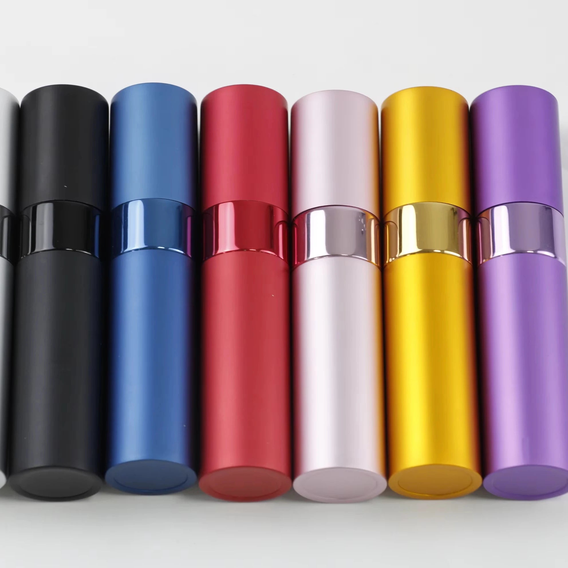 Hot Selling 10ML Empty Portable Mini Twist Pump Sprayer Aluminum Bottle UV/Silk Screen Printed for Travel Facial Cleanser Refill