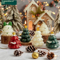Handmade Christmas Tree Scented Candle Atmospheric Wedding Souvenir Gift Bulk New Condition Paraffin Wax Cotton Wick