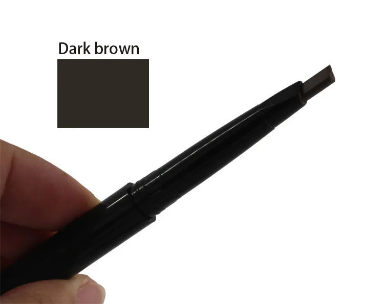 Wholesale Black Brown Waterproof Eyebrow Pencil Private Label Custom Double Head Eyebrow Pencil