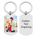 Wholesale Custom Logo Double-Sided Glossy Lettering Dog Tag Stainless Steel Engraved Keychains Carabiners Promotional Potential