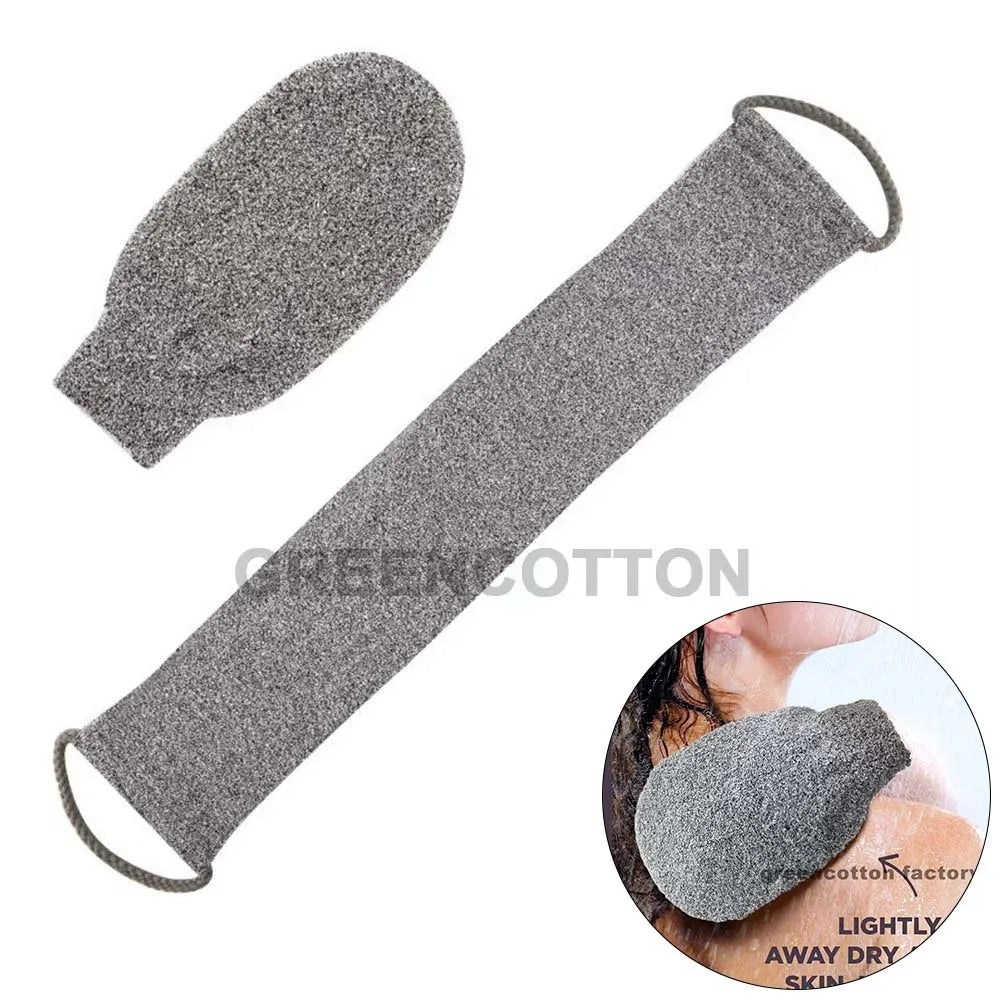 Custom Logo Back Scrubber Bamboo Fiber Glove and Bamboo Fiber Back Scrubber Towel Strap Fiber Exfoliating Gloves