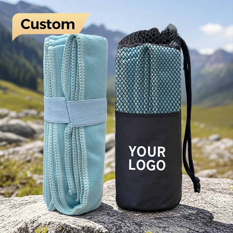 Towel Customized Printed Eco Quick Dry Custom Logo Outdoor Travel Sweat Microfibre Suede Sports Gym Towels Microfiber Towel
