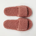 Women Fashion Home Slides Fleece Slippers Fur Luxury Fall Winter Warm Slippers House Lady Faux Wool Fur Slippers