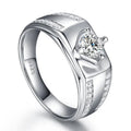 Unique Design Language 925 Sterling Silver Cz Diamond Ring for Man Engagement Wedding Ring Wholesale