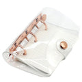 Mini A8 Metal Binder Transparent Pvc Cover Notebook Shell Snap Button with 80 Sheets Filler Paper