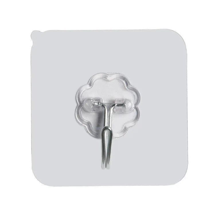 Strong Adhesive Transparent Punch-free ABS Punch-free Hook Wall-mounted Bathroom Kitchen Seamless Adhesive Hook