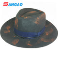 Wholesale Fashion Girls Hat Distressed Beanie 100% Wool Felt Storage Zipped Garnish Design Dobby Style Party Outdoor Use