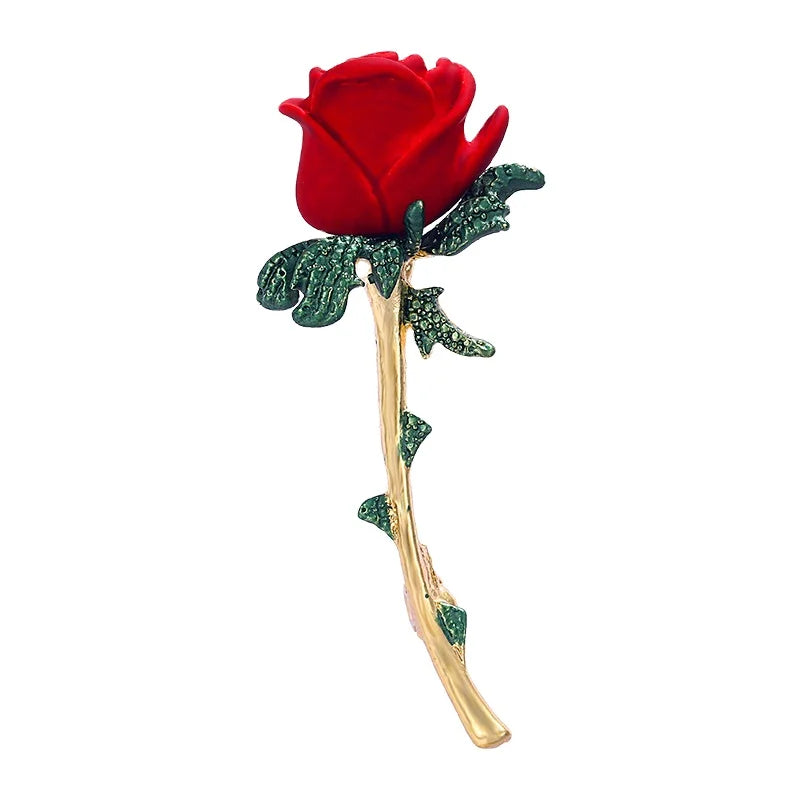 Customizable Rose Flower Brooch for Women Alloy Jewelry with Plating Technology for Wedding Engagement Party Gift for Children