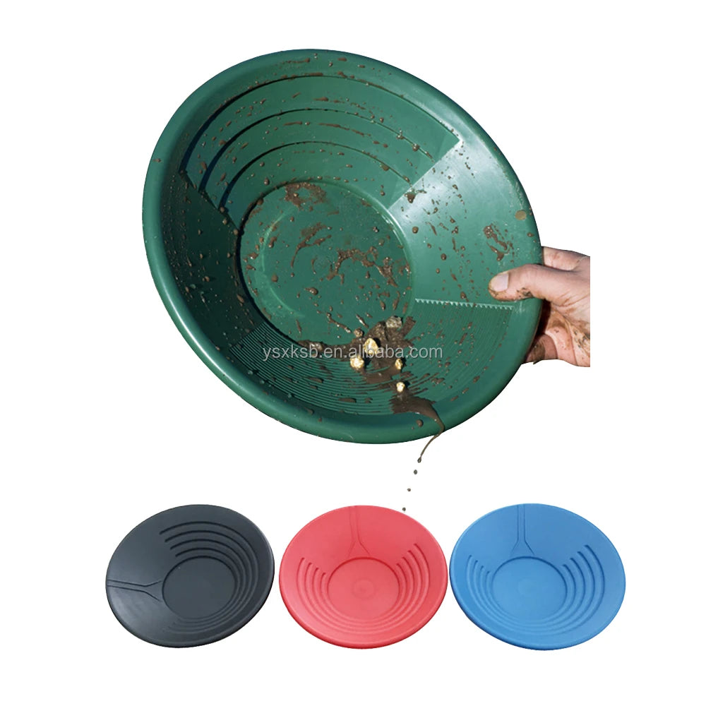 Portable Small Miners Gold Washing Pan/gold Mining Pan Kit/round Plastic Pan Set for Find Gold