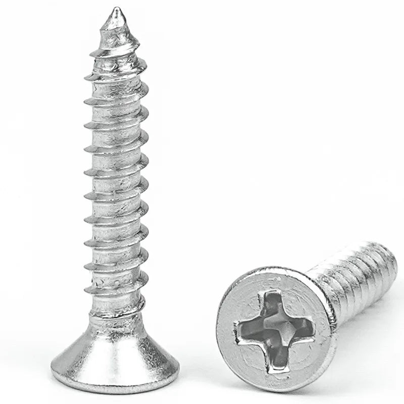 2024 Hot Selling 304 Stainless Steel Countersunk Head Self-tapping Cross Screws Furniture Screw Factory Direct Sales