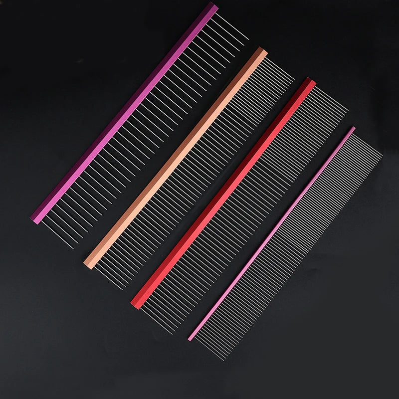 Luxury Pet Stainless Steel Lice Comb Dog Metal Row Flea Comb Cat Grooming Dematting Comb