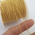 Permanent Bead Chain Women Jewelry Making Bracelet Real 14k Gold Filled Chains