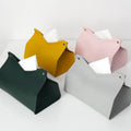 Leather Box Tissue Cover Tissue Box Holder for Bathrooms  Bedroom Vanity Desk Bedside Table V-shaped Napkin Holder