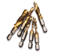Titanium Combination Drill and Tap Set Metric Thread HSS M3-M10 Screw Tapping Bit Tool 1/4" Hex Shank