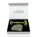 Custom Magnetic Box Packaging Jade Roller and Gua Sha Wholesale Nephrite Jade Gua Sha Masaj Facial Jade Roller and Gua Sha