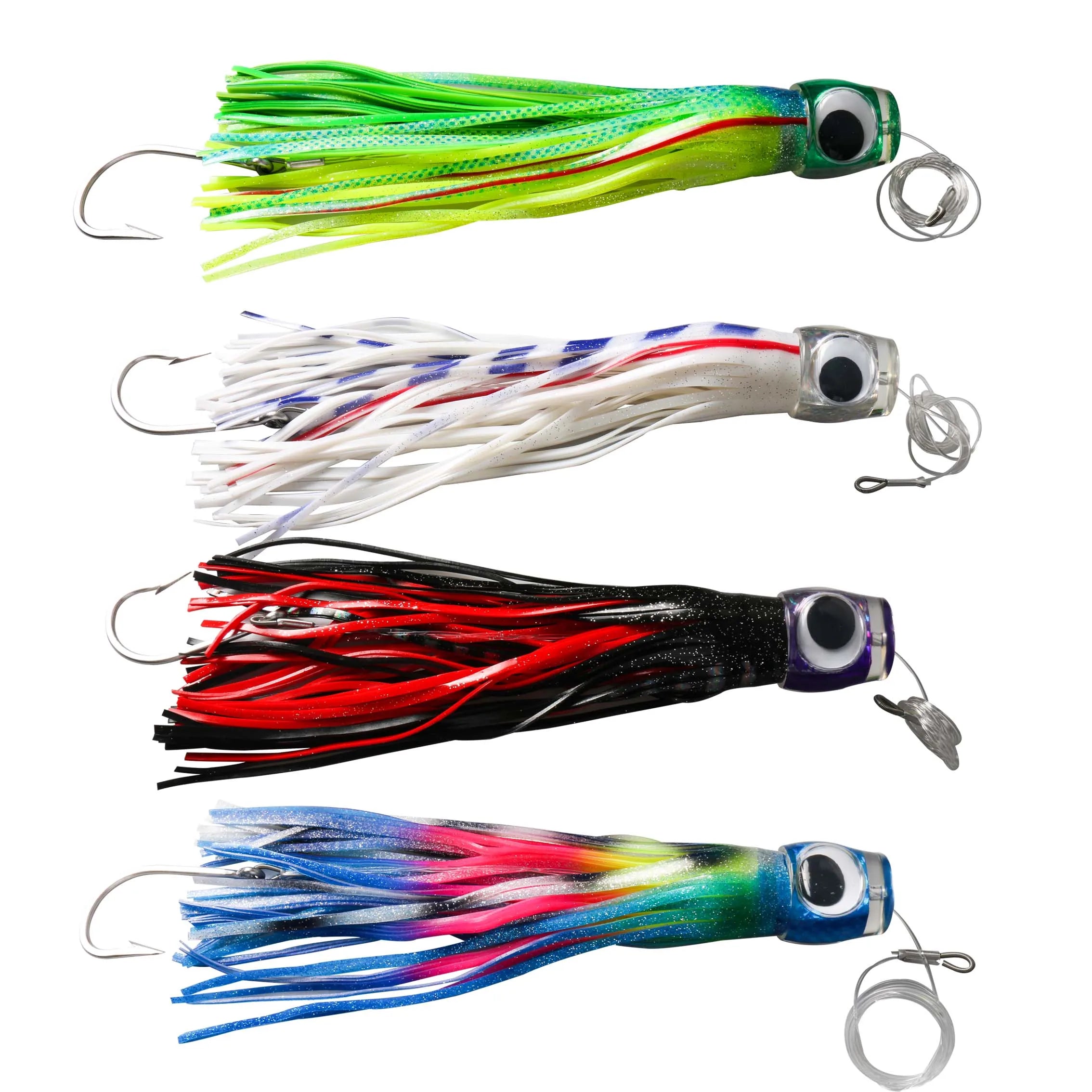 Saltwater Fishing UV Enhanced Big Game Trolling Lure Octopus Skirts Lures Fish in the Ocean Including Dolphin Tuna Lure