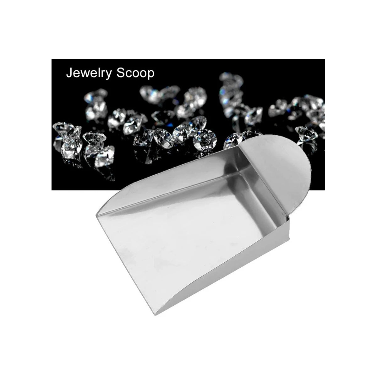 Jewelry Making Tools Handheld Mini Jewelry Shovel Pearls Beads Gemstone Sorting Shovel Scoop Stainless Steel Diamond Shovel