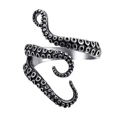 2025 Retro  Octopus Shape Ring Domineering Personality Open Adjustable Ring for Man
