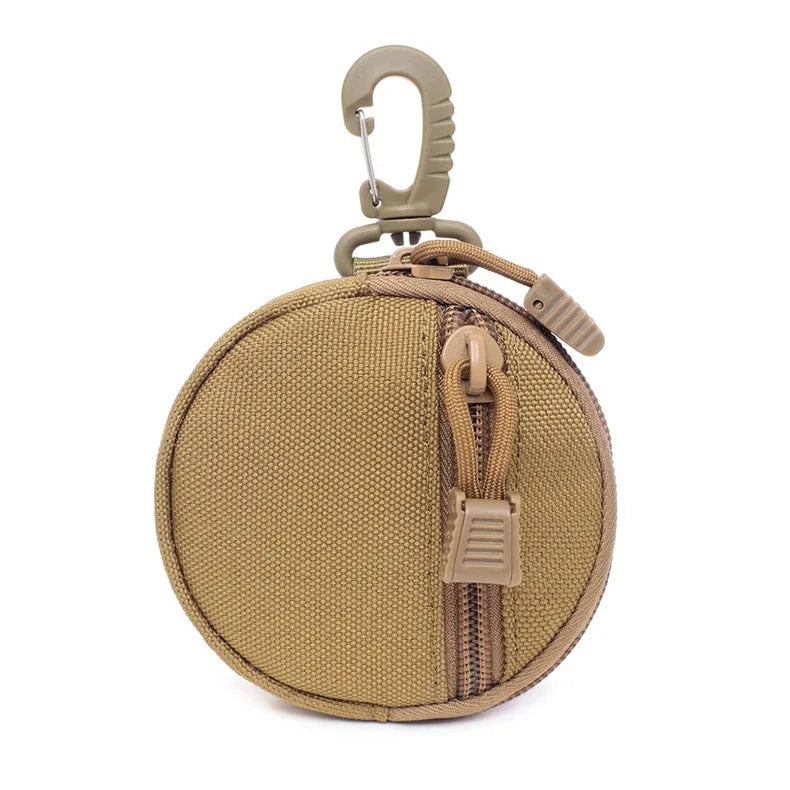 QXMOVING Wholesale Outdoor Camping Tactical EDC Pouch Wallet Small Pocket Bag Sport Waist Waterproof Zipper Stone Nylon Short