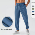 SHINBENE Cool Touch Men's Lightweight Joggers Ribbed Nylon Hiking Pants Workout Athletic Golf Casual Pants