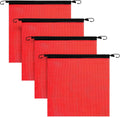 Reflective Custom Size and Logo Outdoor Corporate Orange Deep Gold Red Vinyl Welt and Bungee Cord Mesh Safety Warning Flag