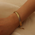 Hot Basic Herringbone Chain Bracelet Jewelry 18K PVD Gold Stainless Steel Fashion Jewelry Wide Thick Flat Snake Chain Bracelet
