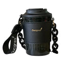 New Ins Custom Girl 420ml Leak-proof Juice Drinking Cup Travel Portable Plastic Coffee Bottle with Shoulder Strap/set