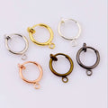 Hypoallergenic 11mm Fashion Stainless Steel Trend Colored Gold Round Charm Big Hoop Earings for Women 2023