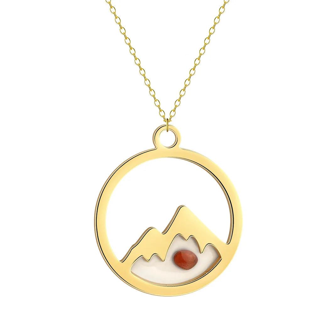 Faith Can Move Mountains Necklace Stainless Steel Gold Plated Mustard Seed Religious Jewelry Christian Gifts