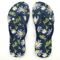 Hot Sales Summer Slippers Screen Print Lighted Women's Rubber Flip Flops With Glitter Upper Beach Slippers