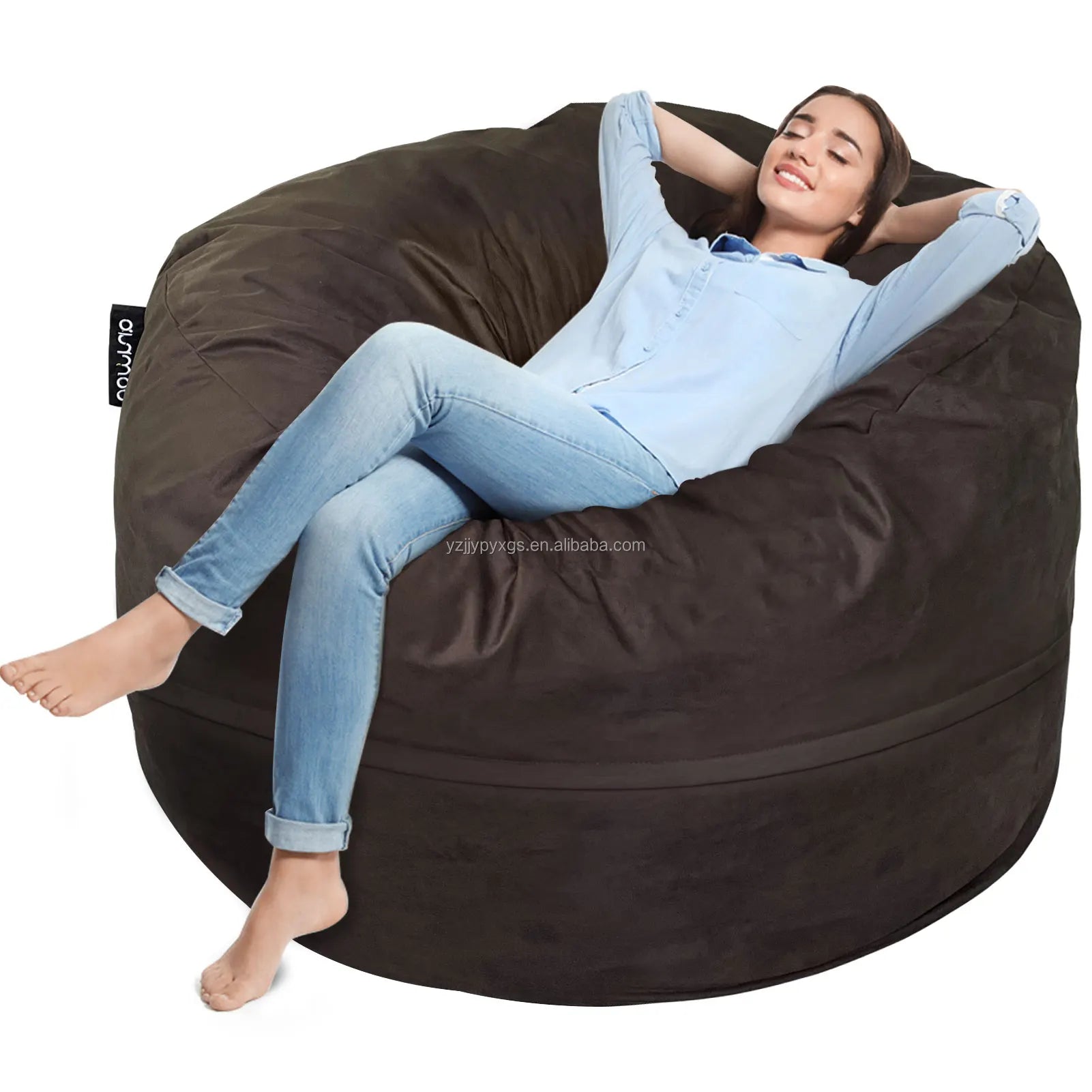 Custom Skin-Friendly Soft Material Sponge Foam Filled Sofa Chair Living Room Reading Lounge Sofa Bean Bag