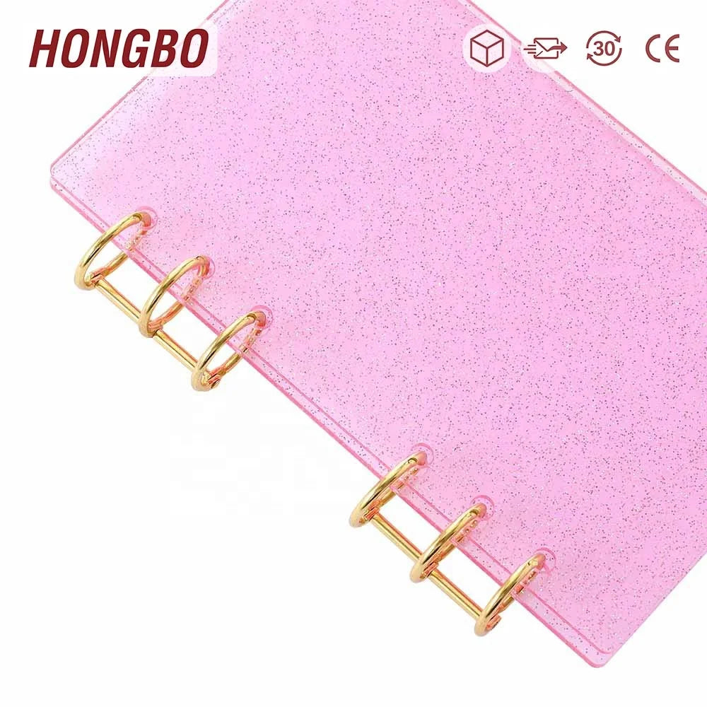 Hongbo Best Selling 2-Color 3-Hole Metal Rings GOLD/BLACK Colors Budget Binder/Wallet Binding Organizer Silver/Gold