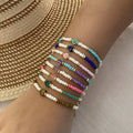 Original Rice Bead Chain Bracelet Enamel Colorful Necklace Bohemian Accessories Jewelry Stainless Steel