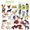 12pcs PVC Simulation Animal Models Realistic Farm Animal Toy Set Rabbit Horse Pig Goat Dog Duck 3D Educational Toys for Kid