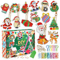 LS Popular Christmas Blind Box DIY Diamond Painting Key Chain Pendant Cartoon Style Acrylic Hand Point Drill Plastic Key