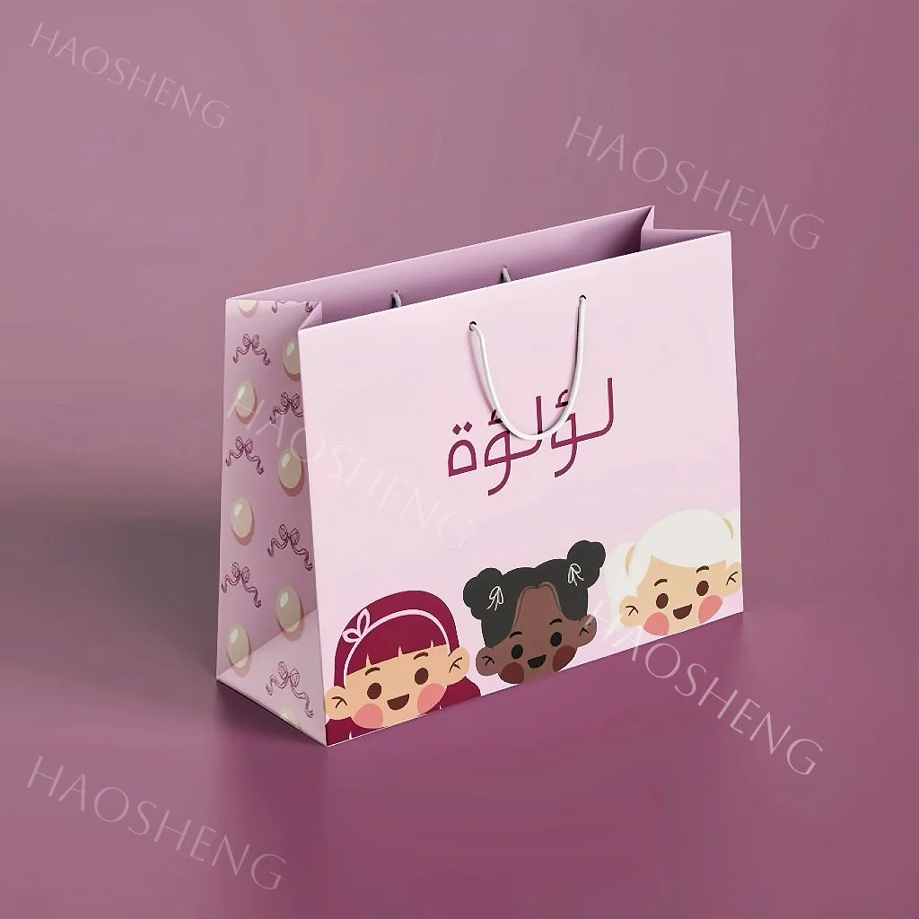 Custom-printed High-quality Gift Paper Shopping Bag Packaging Wholesale Paper Bags with Your Own Logo Clothing Bags