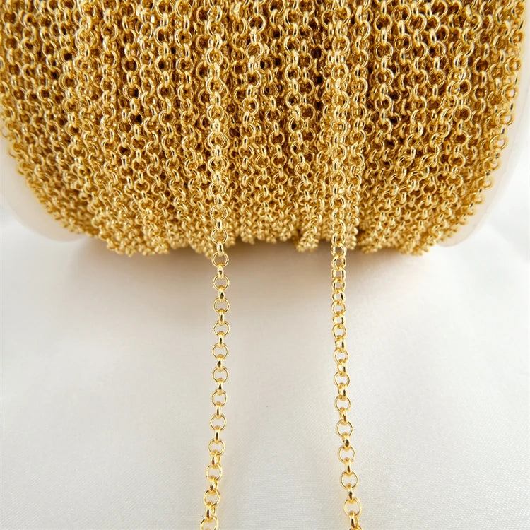 Brass Chain 18k & 14k Gold Plated for Jewelry Making Supplies Waist BL2.0 Chains