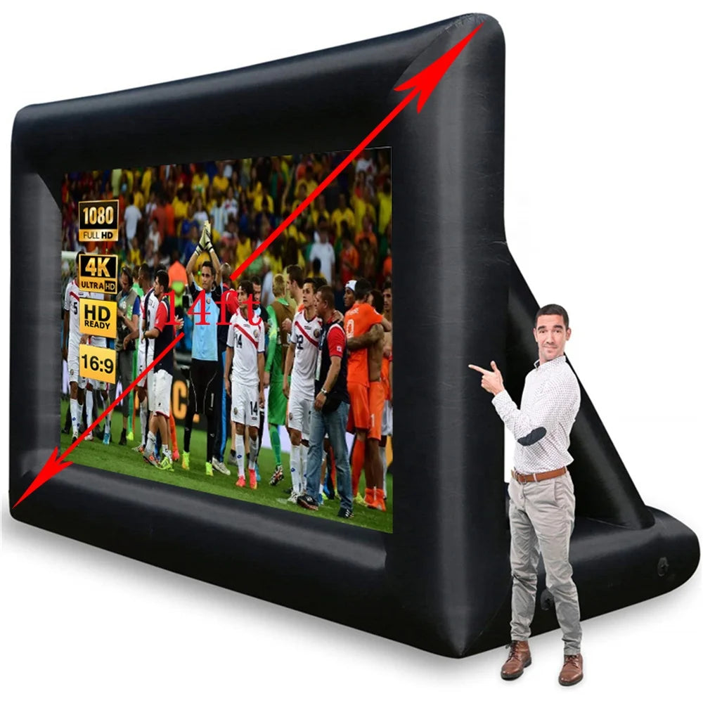 Big Blow up Outside Air Cinema Projection Movie Screens  Party Film Inflatable Portable Outdoor Projector Screen