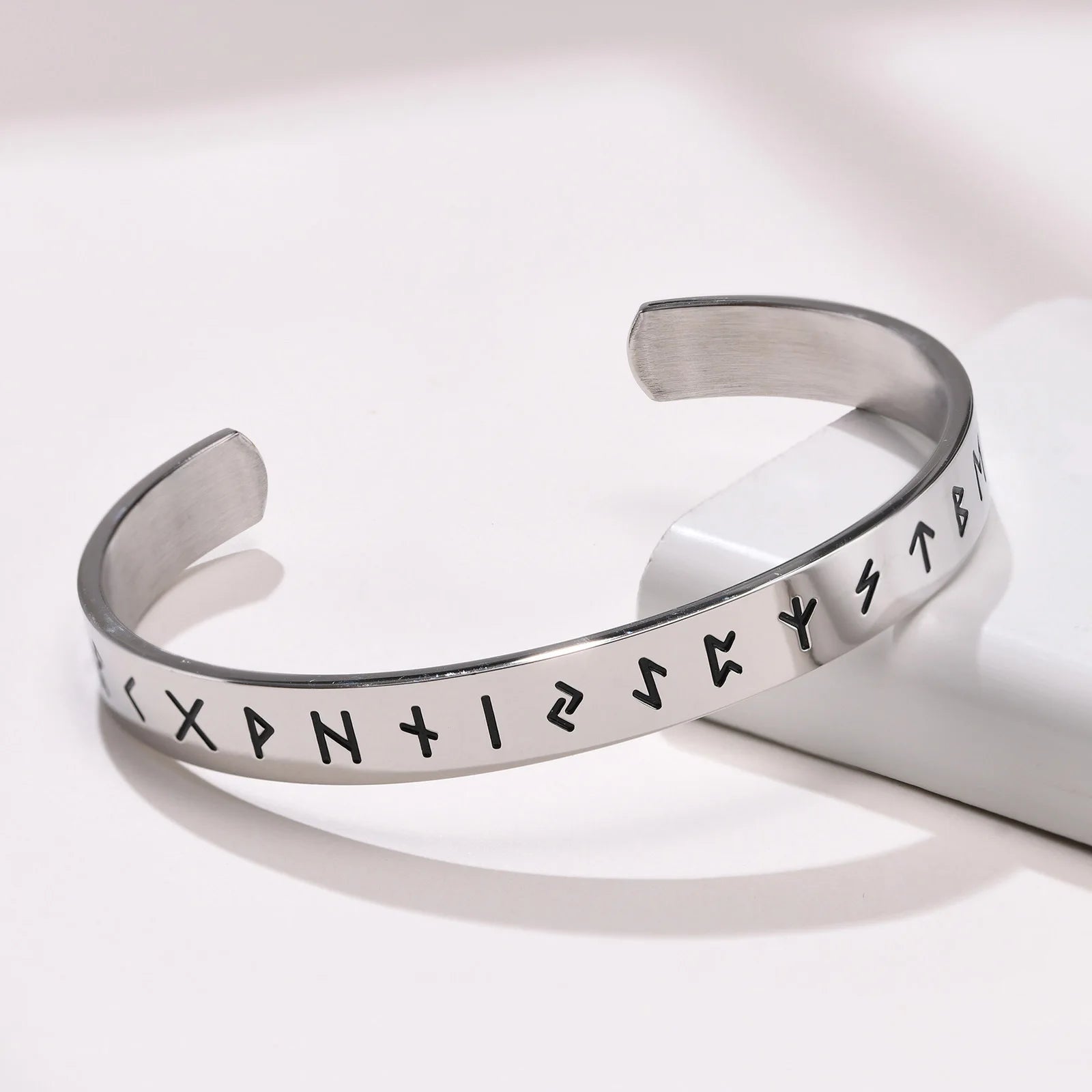 Nordic Viking Runes Men's Bracelet Cuff Surgical Stainless Steel Fashion Cuff Bracelets