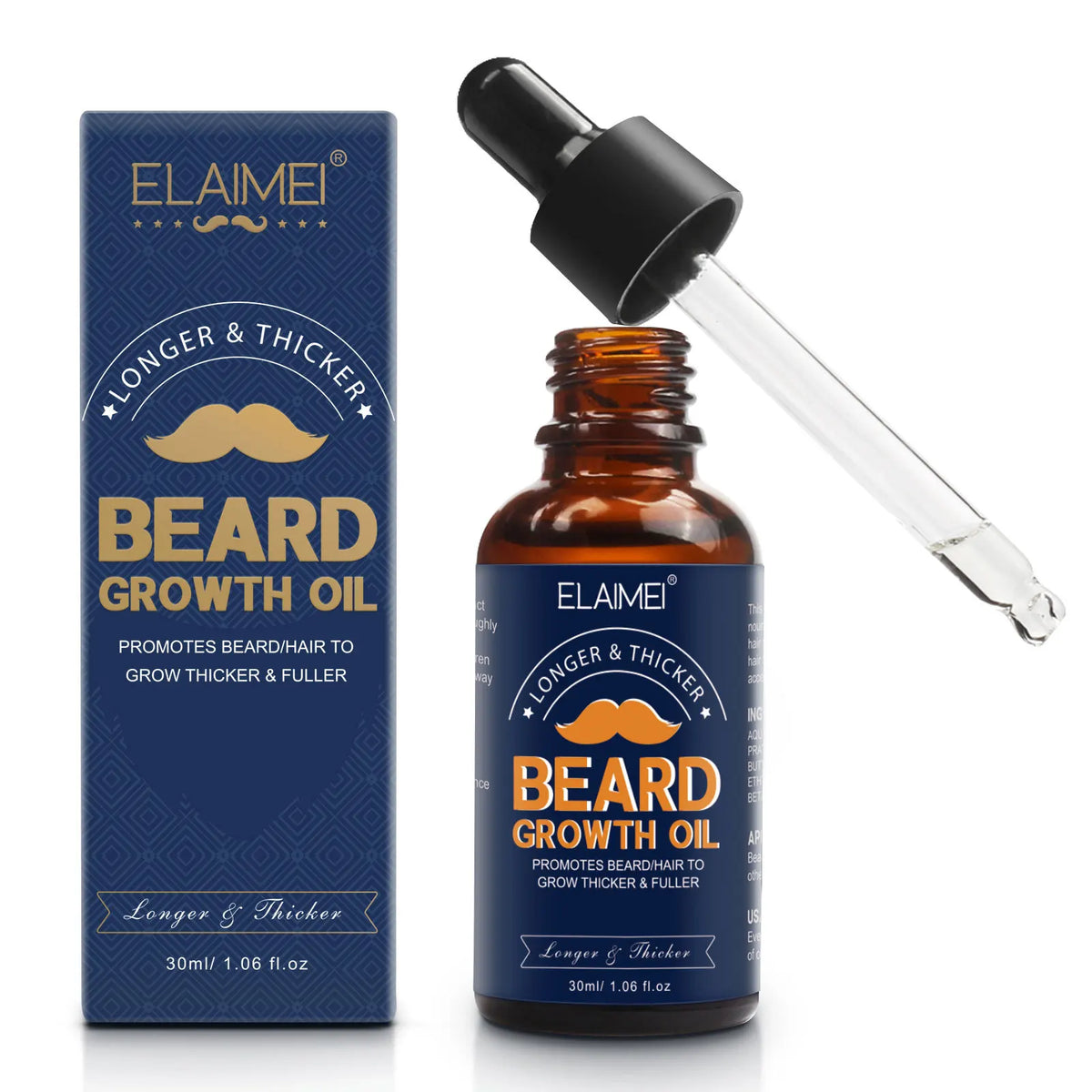 ELAIMEI Wholesale Facial Hair Growth Solution Maintenance and Nourishing Hair Thickening Facial Hair Essence