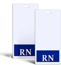 Custom Blank Logo Clinic Hospital Heavy Duty Spill Proof Registered Nurse ID Badge Buddy Tear Resistant Pvc Rn Nurse Badge Card