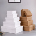 Hot Sell Simple Giant Small Mini Skincare Gift Paper Boxes Plain Brown Black White Kraft Cardboard Packaging Box